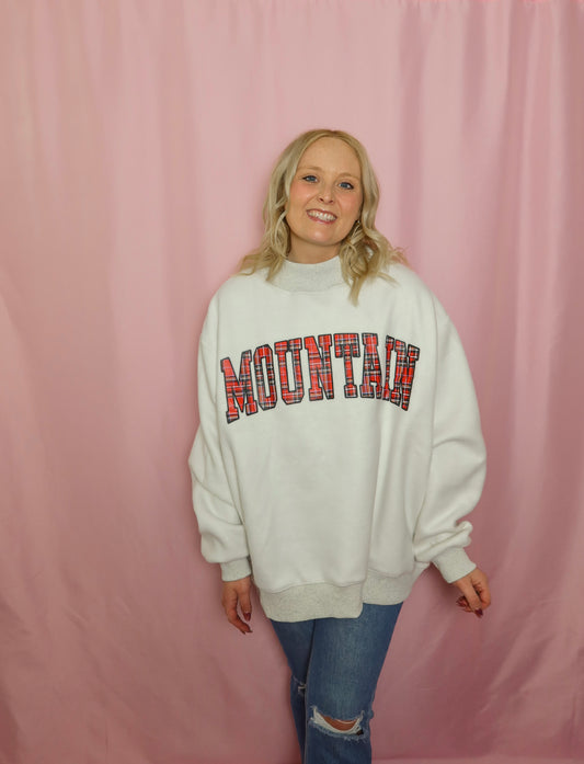 Lake& Mountain  Reversible Mockneck Sweatshirt