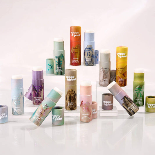 Poppy & Pout Zodiac Cosmic Crystal Lip Balm