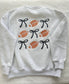 Game Day Football Bows Oversized Sweatshirt