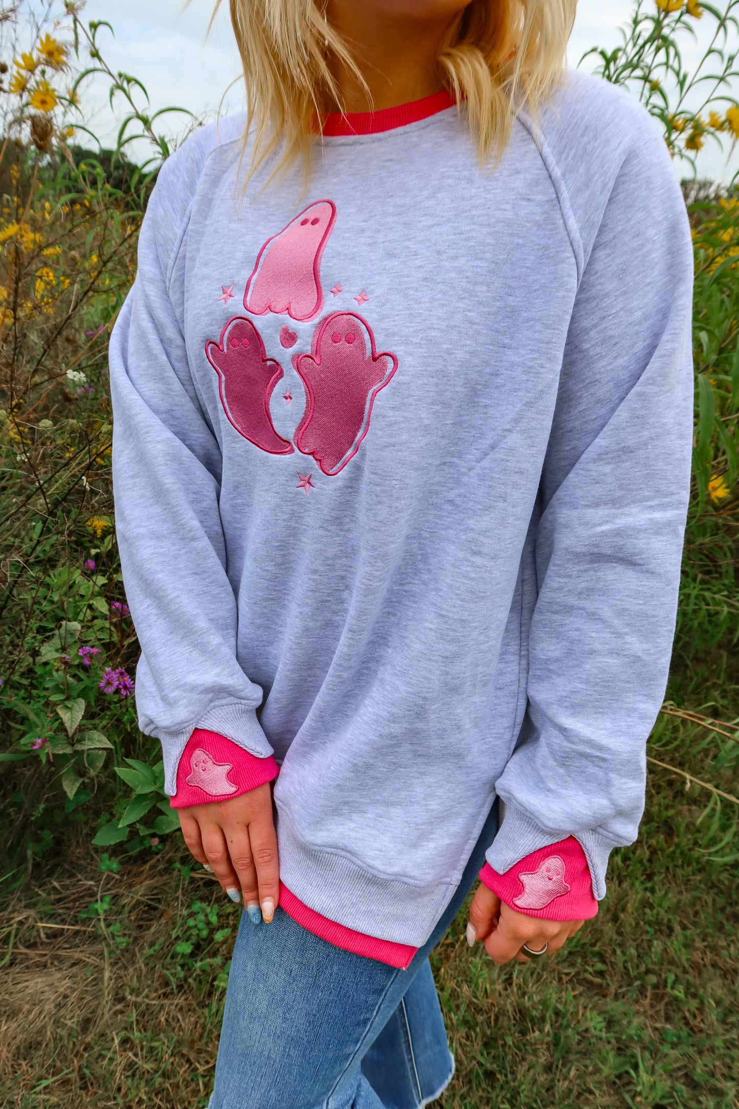 Pretty Little Ghosts Double Cuffs Sweatshirt