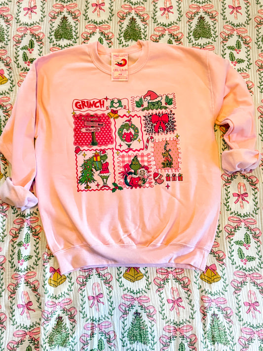 Grinch Stamps Sweatshirt