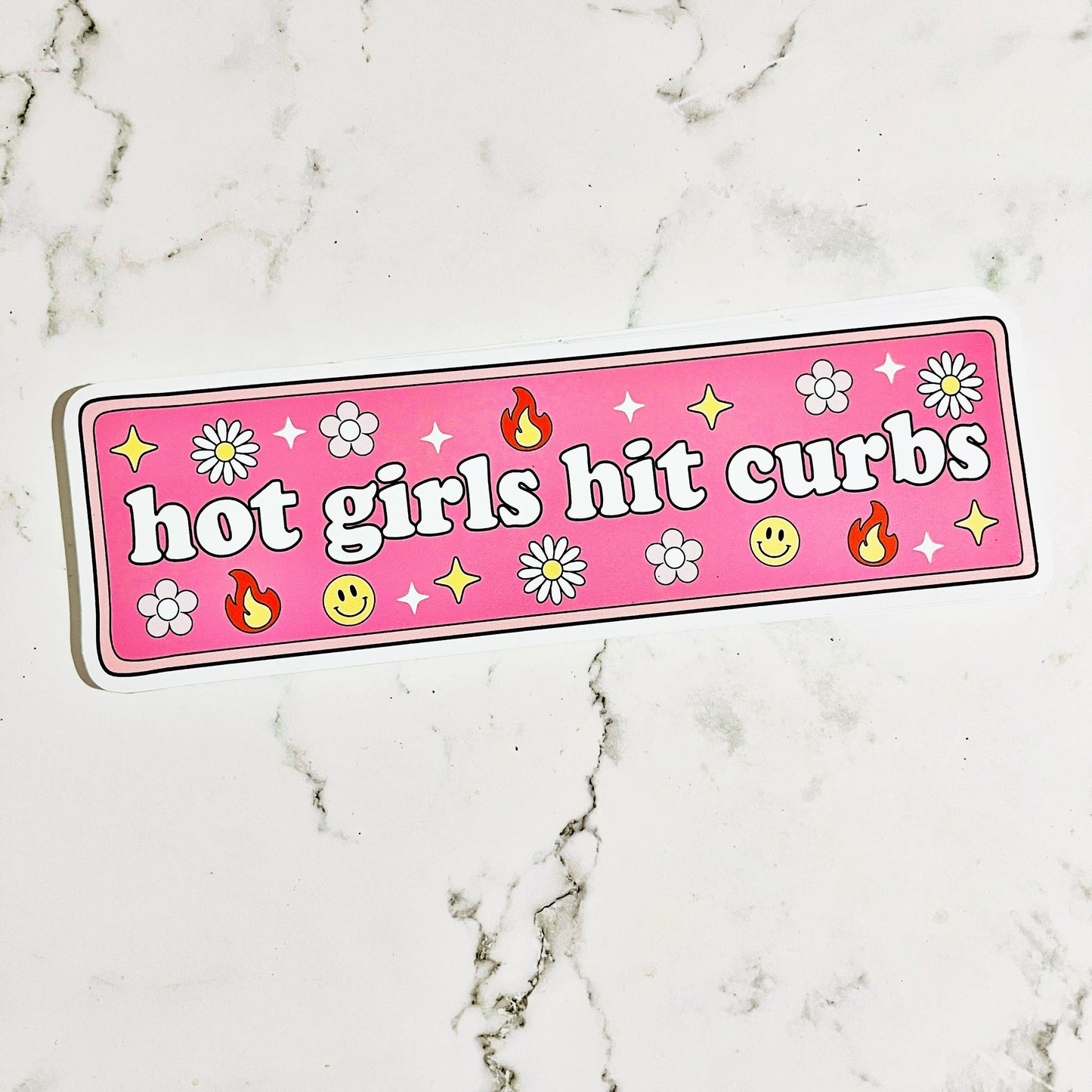 Hot Girls Hit Curbs Car Decal