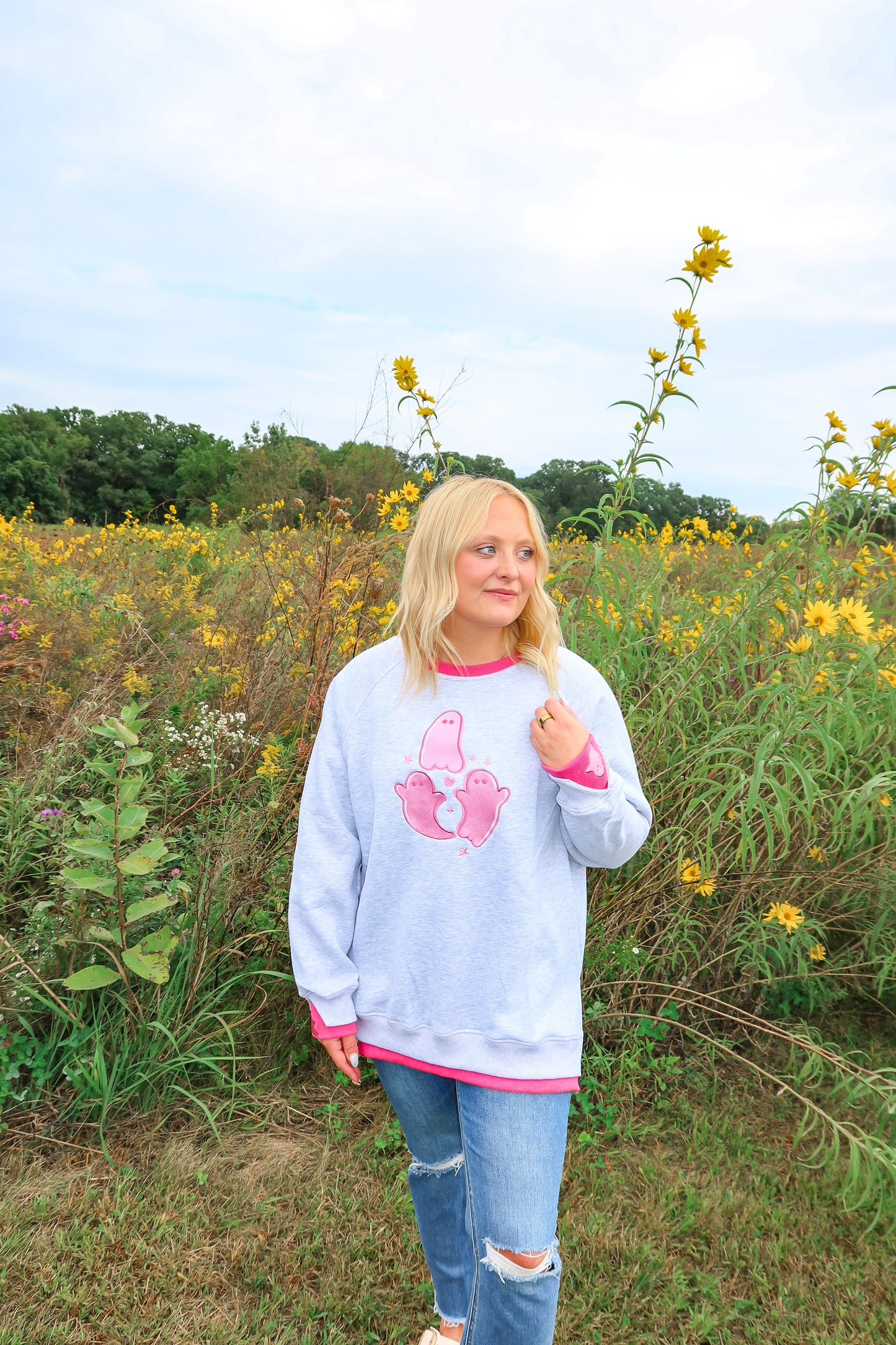 Pretty Little Ghosts Double Cuffs Sweatshirt