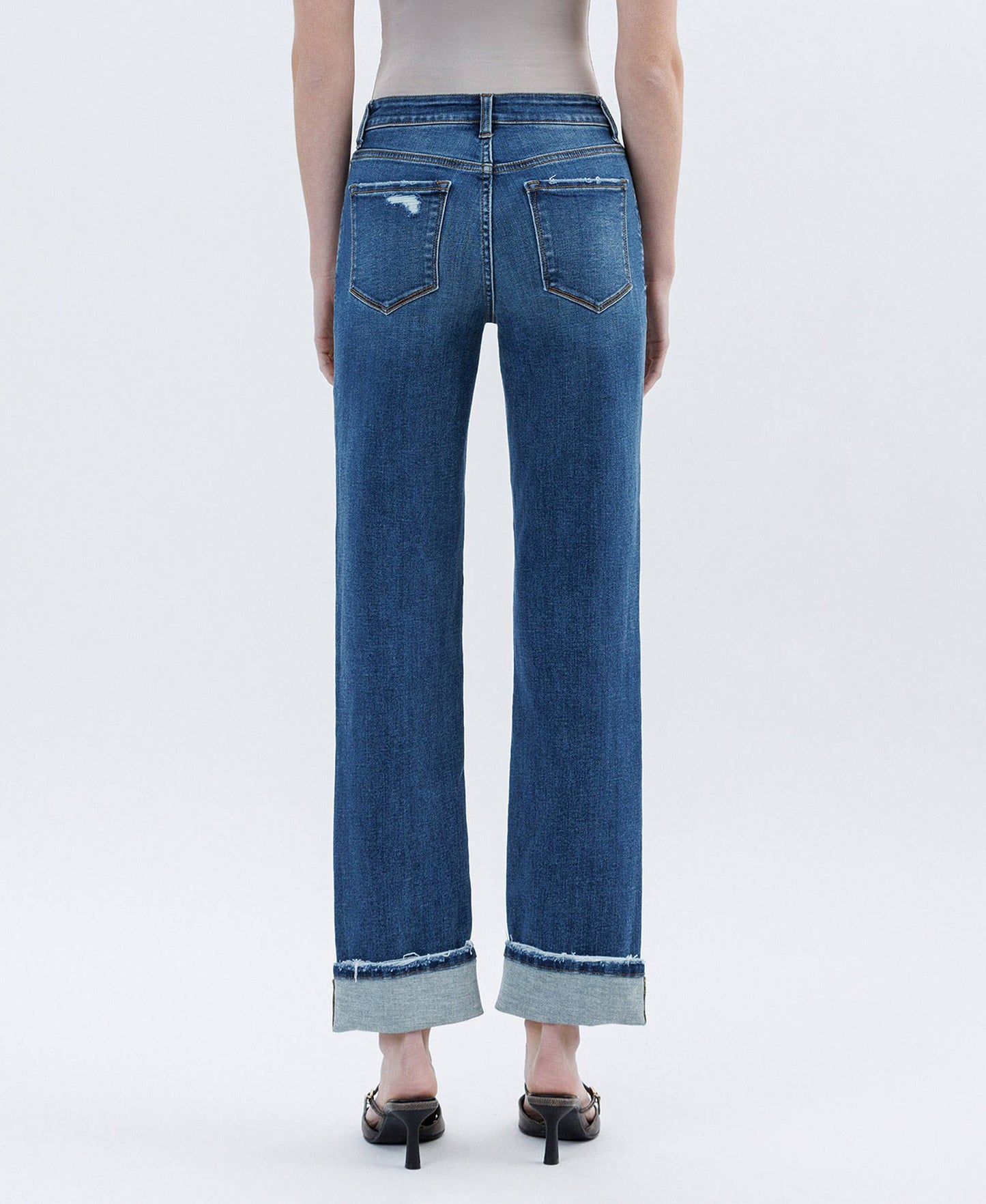 Victoria Cuffed Straight Jeans