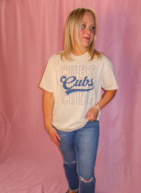 Cubs Script Tee