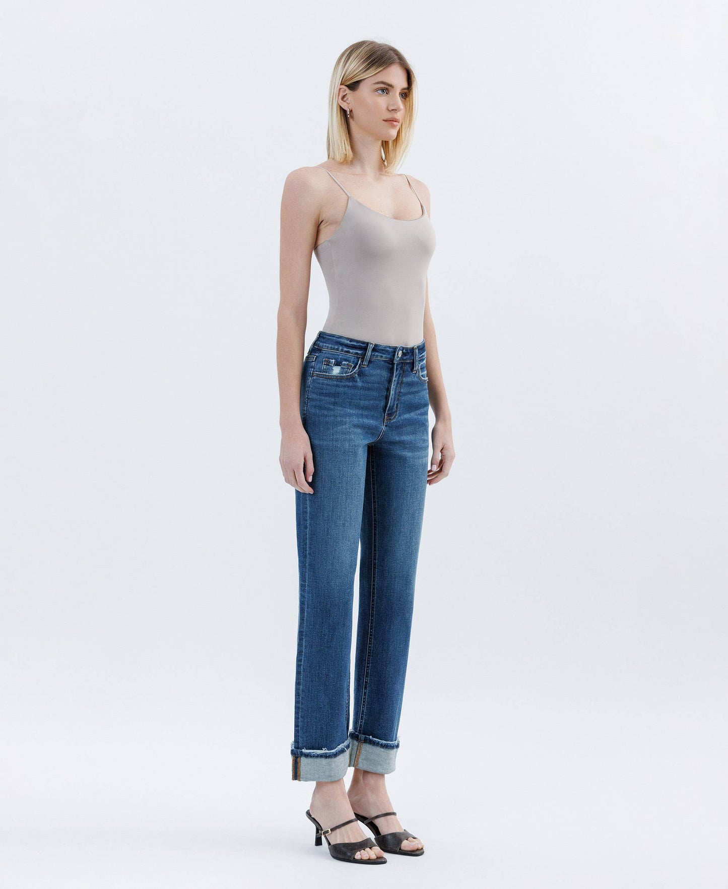 Victoria Cuffed Straight Jeans