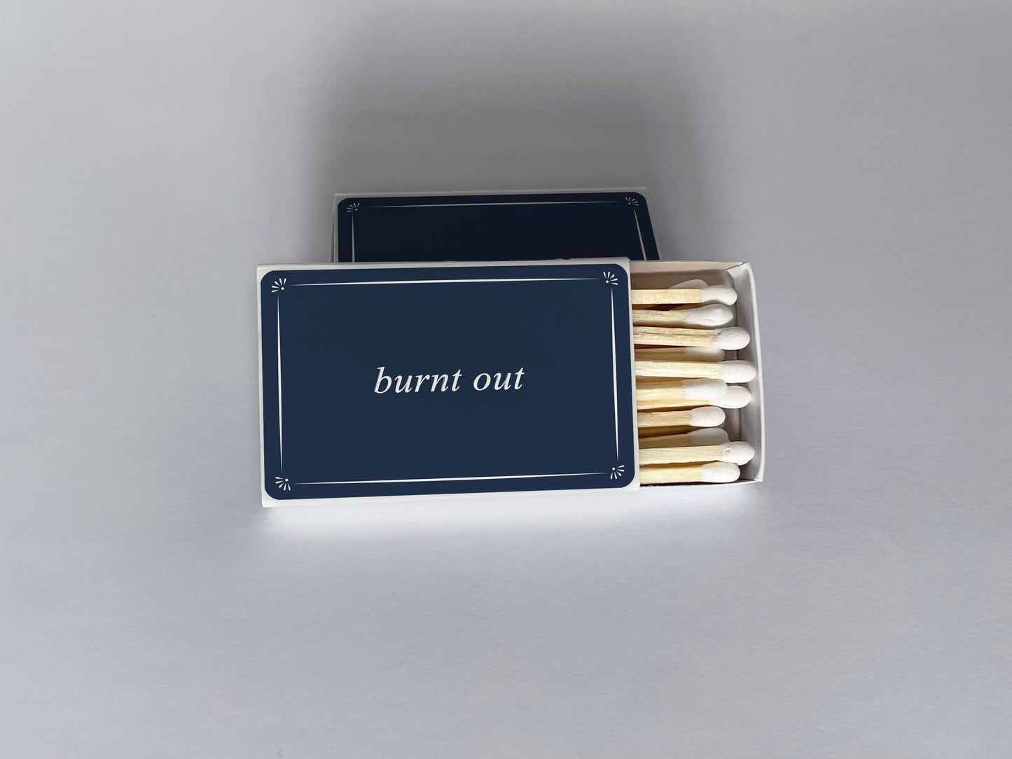 Burnt Out Navy Blue Matchbox