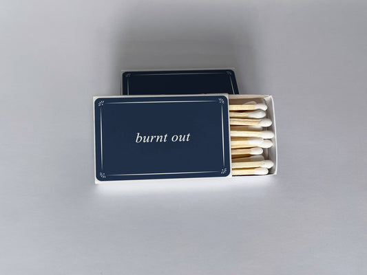 Burnt Out Navy Blue Matchbox