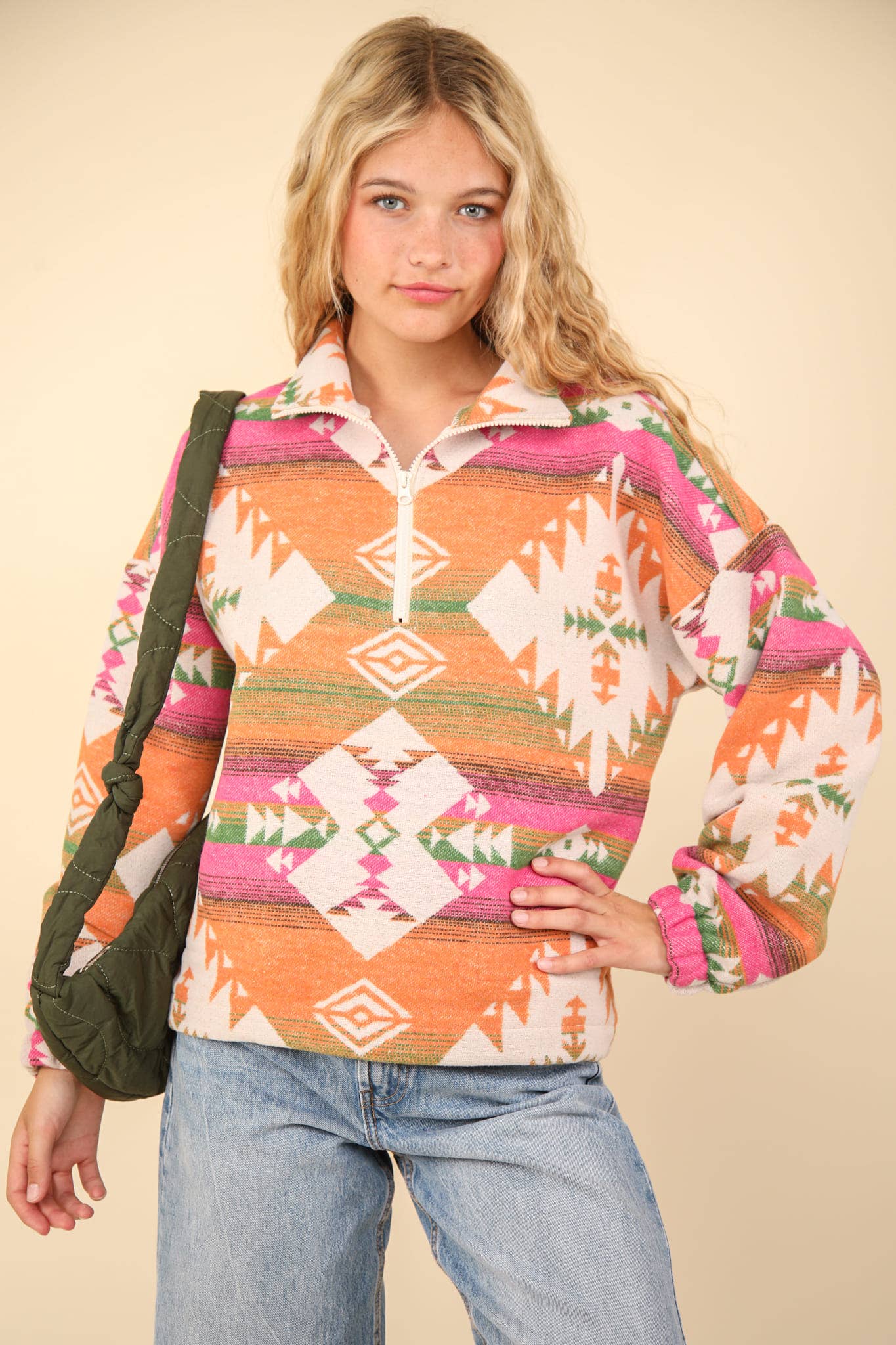 Ballerini Aztec Henley Pullover