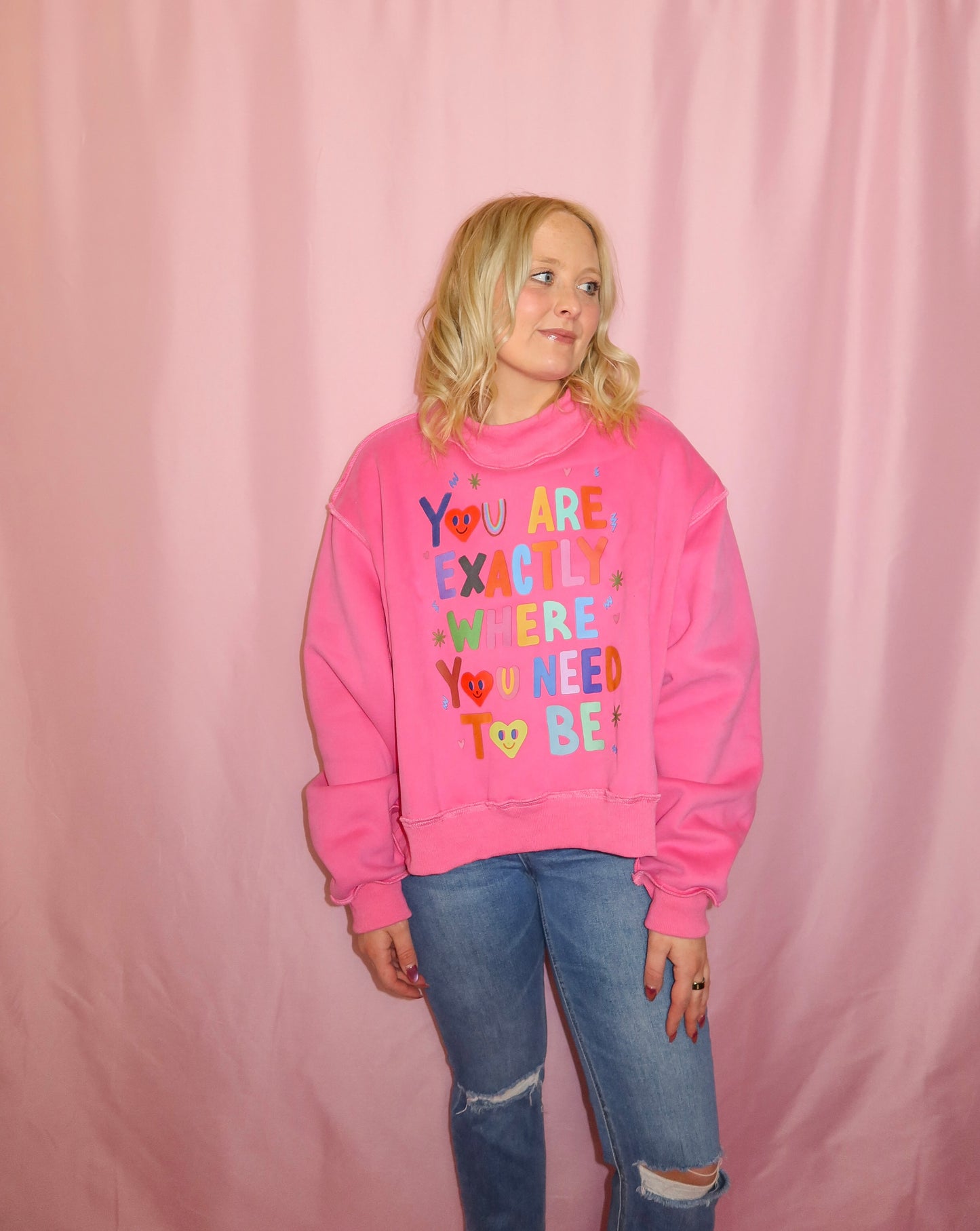 The Positivity Reversible Mock-Neck Sweatshirt