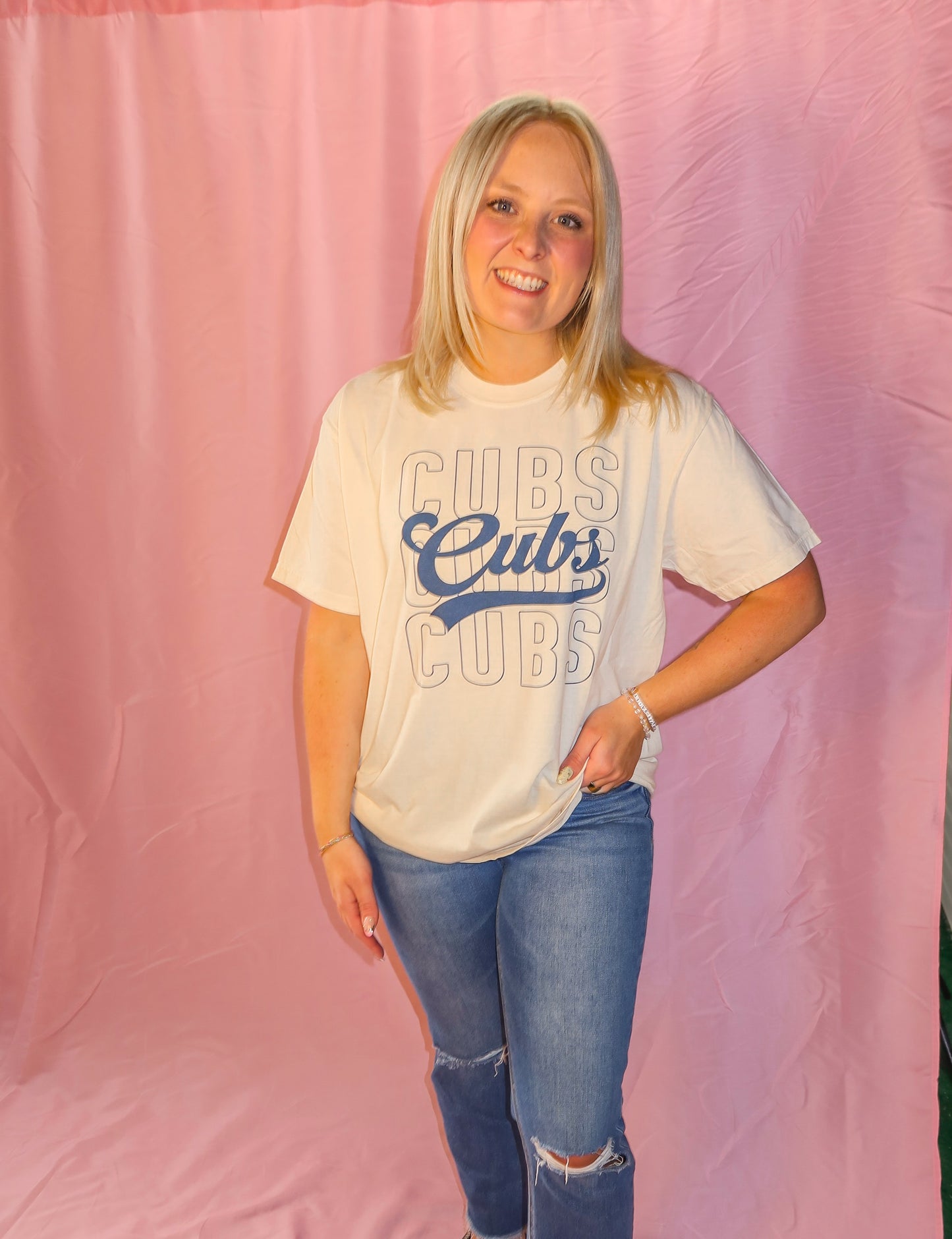 Cubs Script Tee