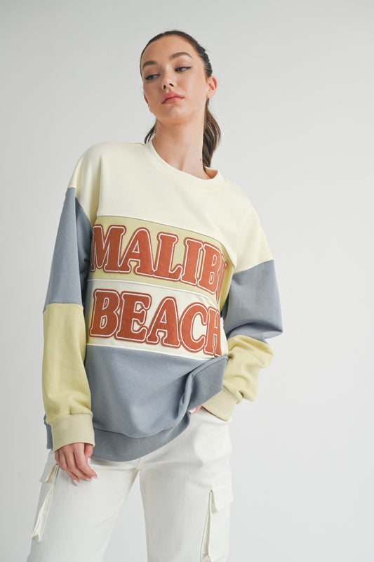 Malibu Beach color-block Sweatshirt