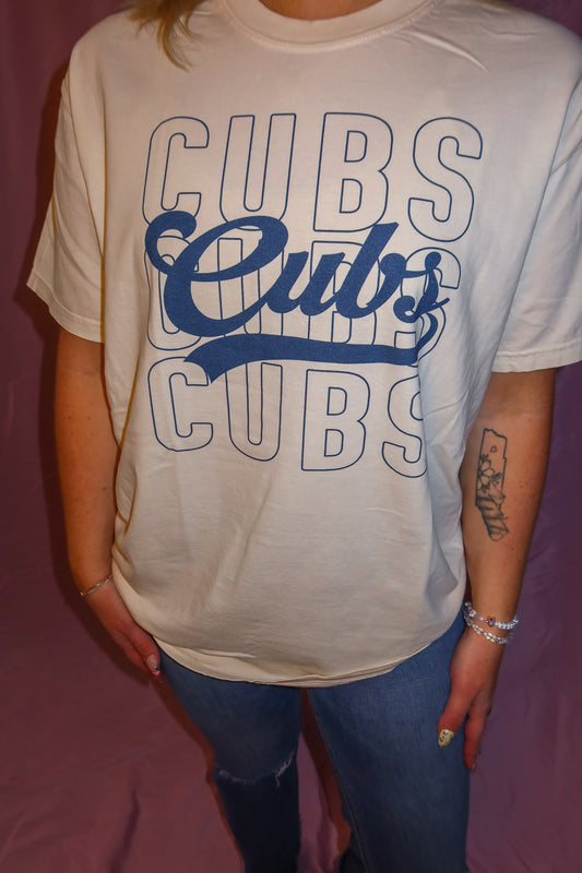 Cubs Script Tee