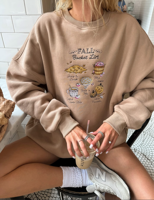 Fall Bucket List Oversized Sweatshirt