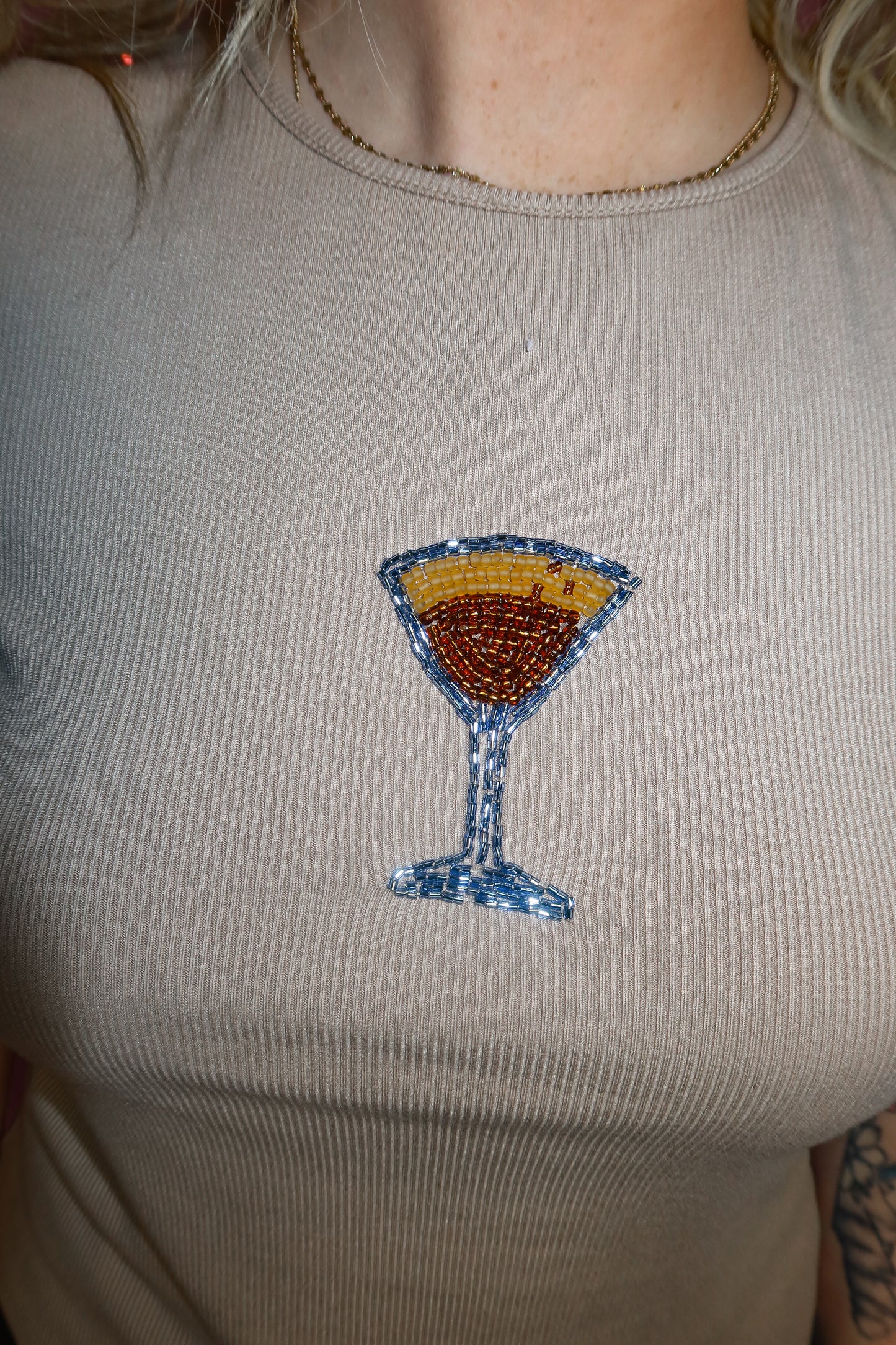 Martini Moment Ribbed Tee