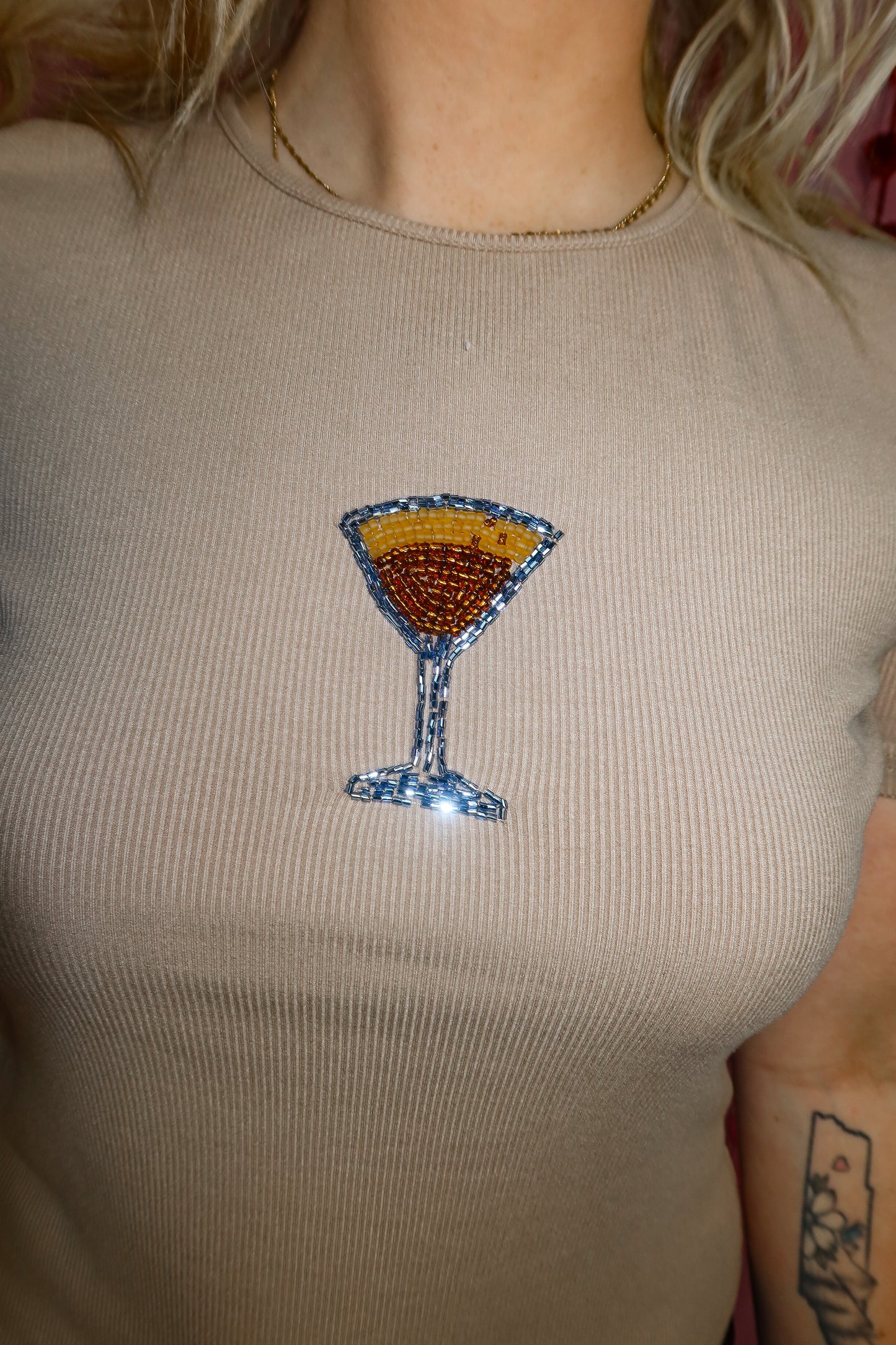 Martini Moment Ribbed Tee