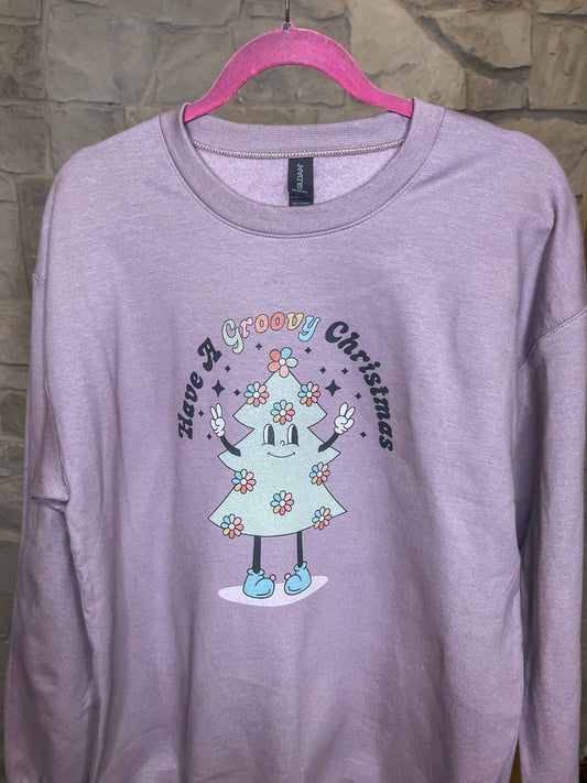 Groovy Christmas Crewneck Sweatshirt