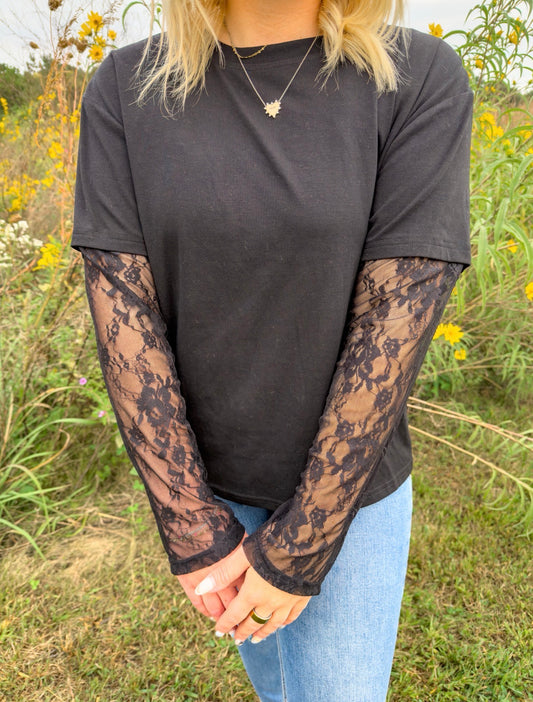 Midnight Muse Lace Top