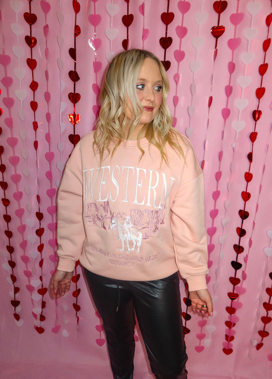 Desert Rose Cowboy Crewneck