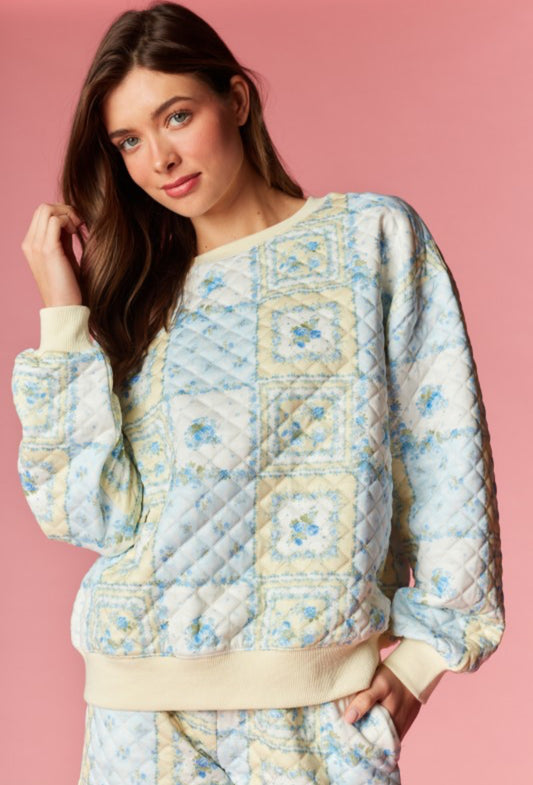 Lemon Blossom Quilted Set