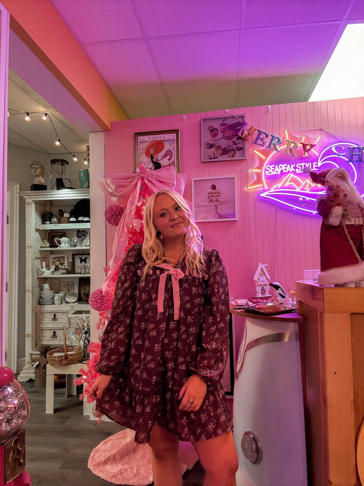 Thankful Floral Bow Dress