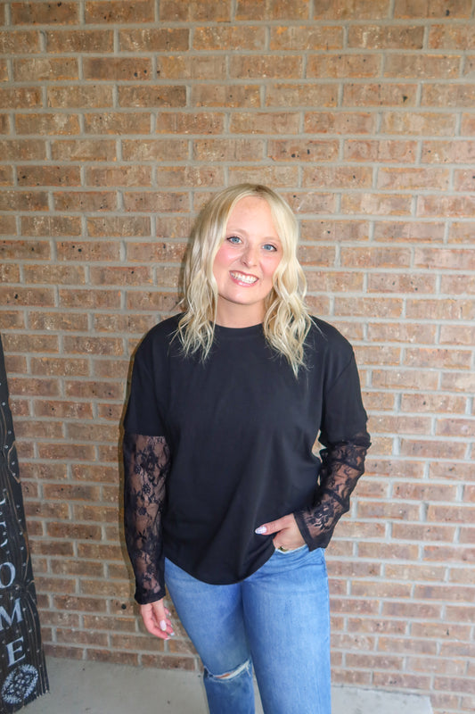 Midnight Muse Lace Top