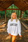 Game Day Football Bows Oversized Sweatshirt