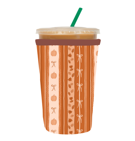 Fall Bows Coffee Coozie