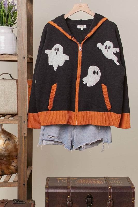 Ghost Zip up Hoodie