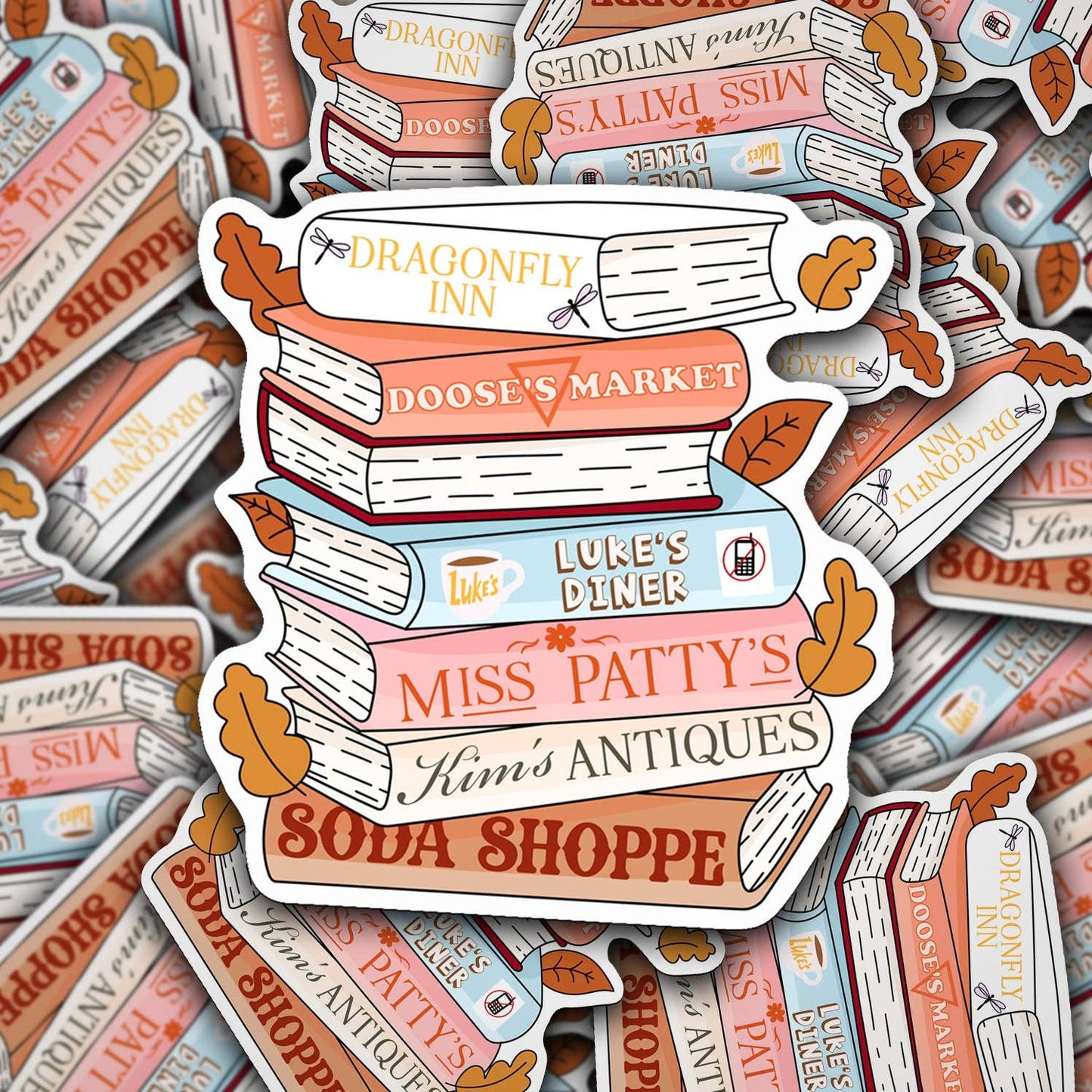 Gilmore Book Stack Sticker