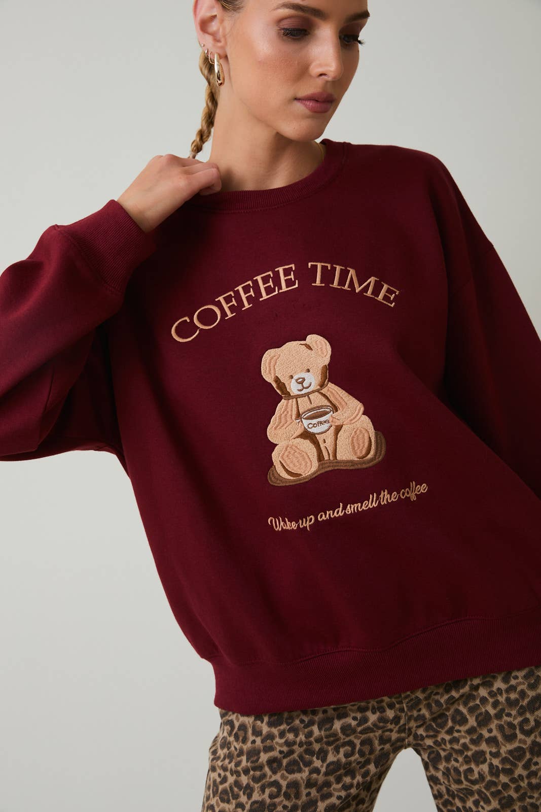 Coffee Time Teddy Sweatshirt