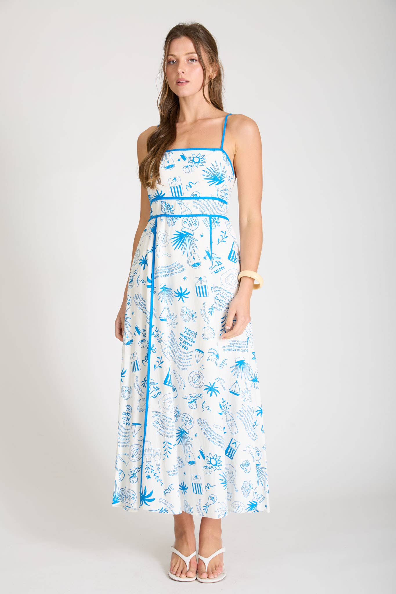 Seabreeze Sketch Maxi Dress