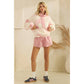 Pink Horizon Quilted Quarter Zip