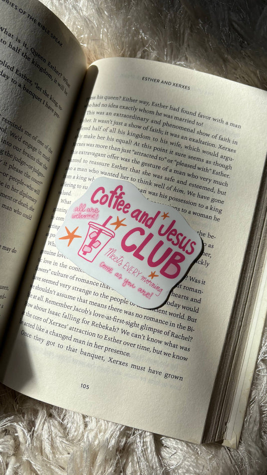 Coffee and Jesus Club Sticker