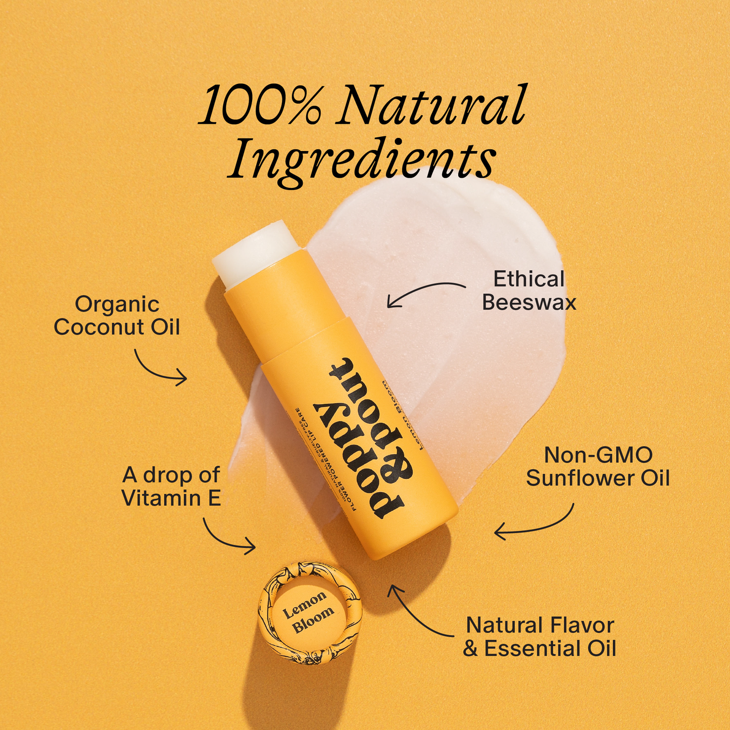 Poppy & Pout Lip Balm Lemon Bloom