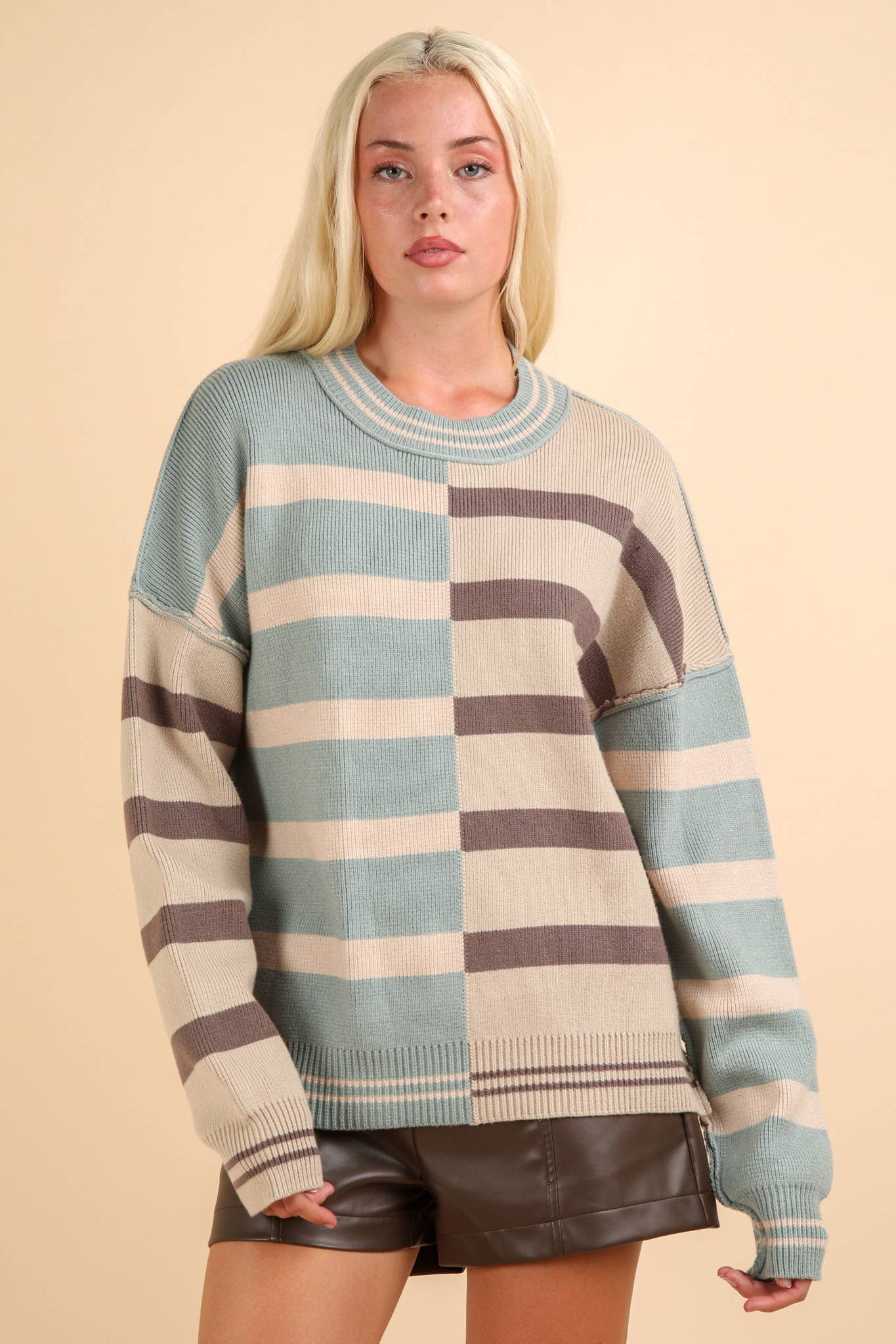 Daydream Oversized Striped Knit Sweater