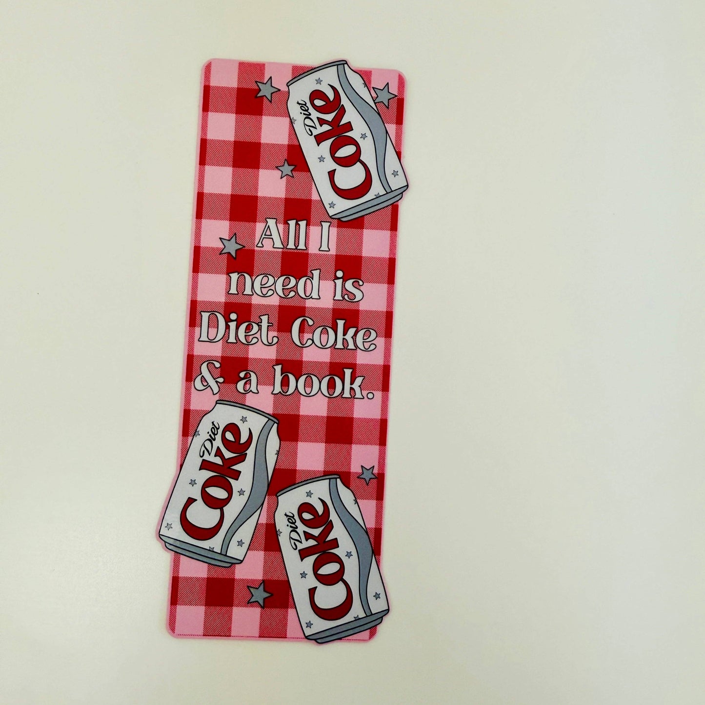 Diet Coke and Book Bookmark