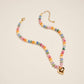Beaded Heart Pendant Necklace