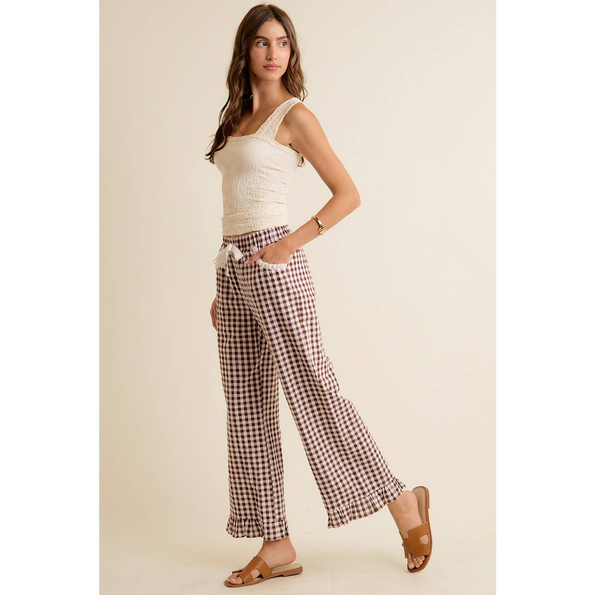 Brown Sugar Gingham Pants