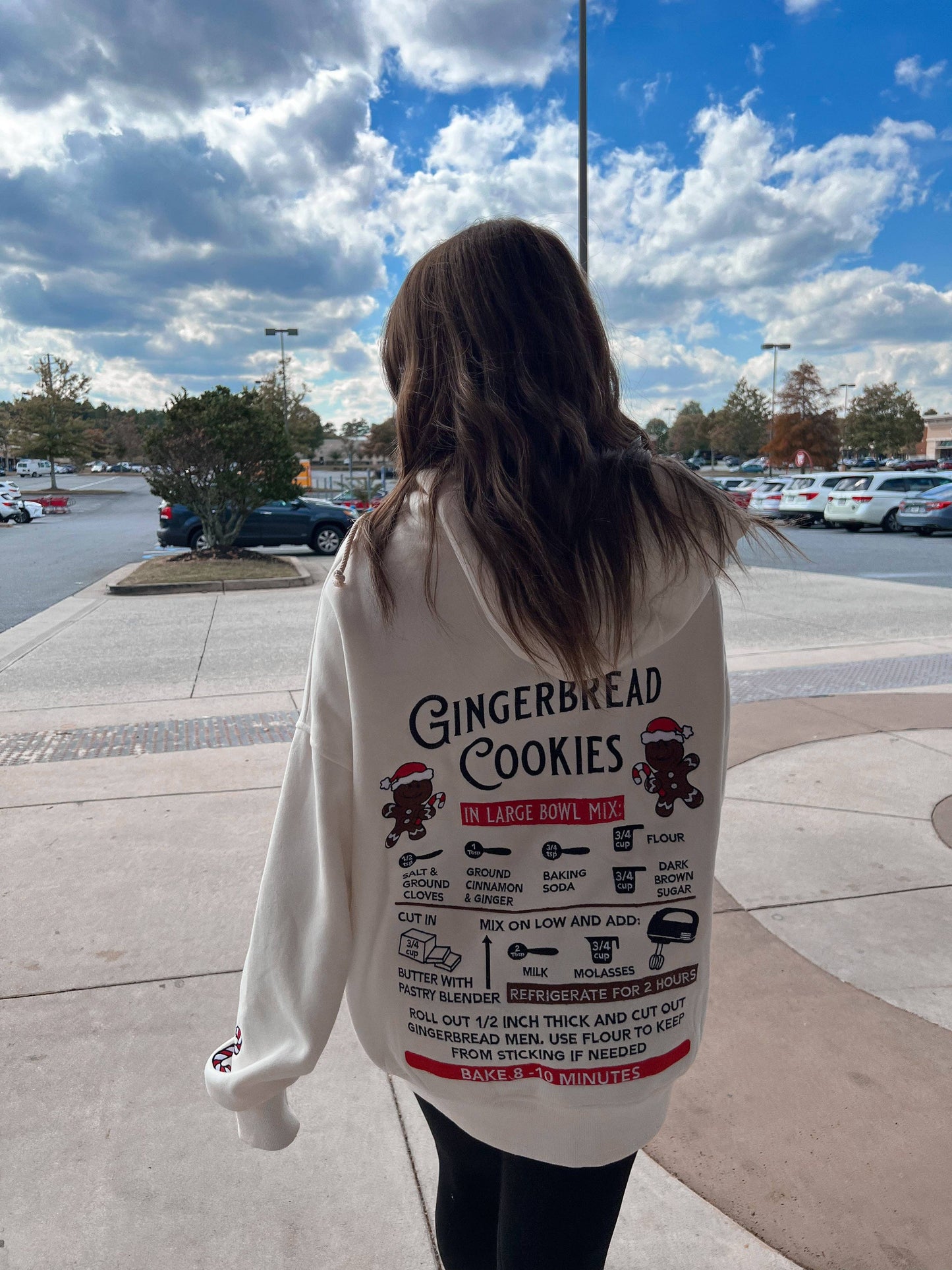 Gingerbread Cookie Recipe Embroider Hoodie