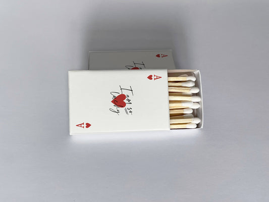I Am So Lucky | Ace of Hearts Playing Card Matchbox