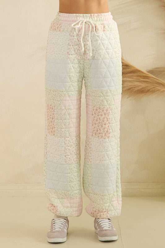 Floral Quilted Lounge Pants