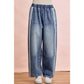 Washed Lace Denim Pants