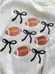 Game Day Football Bows Oversized Sweatshirt