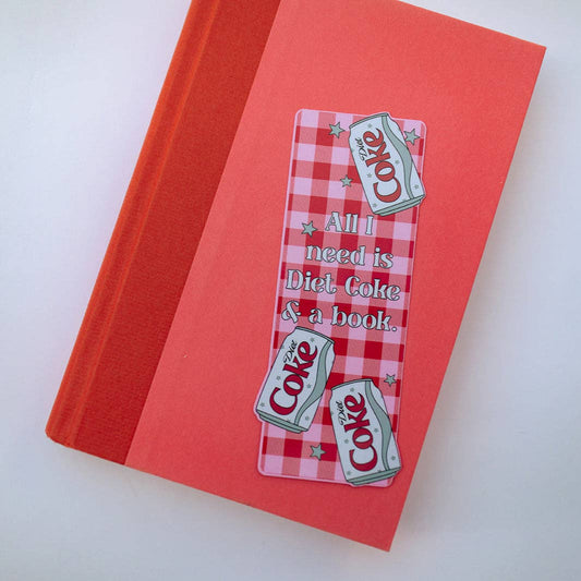 Diet Coke and Book Bookmark