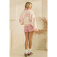 Pink Horizon Quilted Quarter Zip
