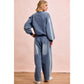 Washed Lace Denim Pants
