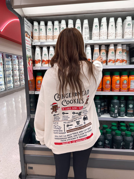 Gingerbread Cookie Recipe Embroider Hoodie