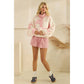 Pink Horizon Quilted Quarter Zip