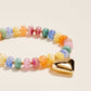 Beaded Puffy Heart Charm Bracelet